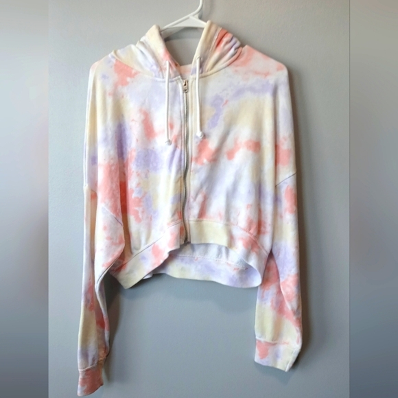 Hollister Tops - Hollister Tie-Dye Cropped Zip-Up  Hoodie Womens Size Small